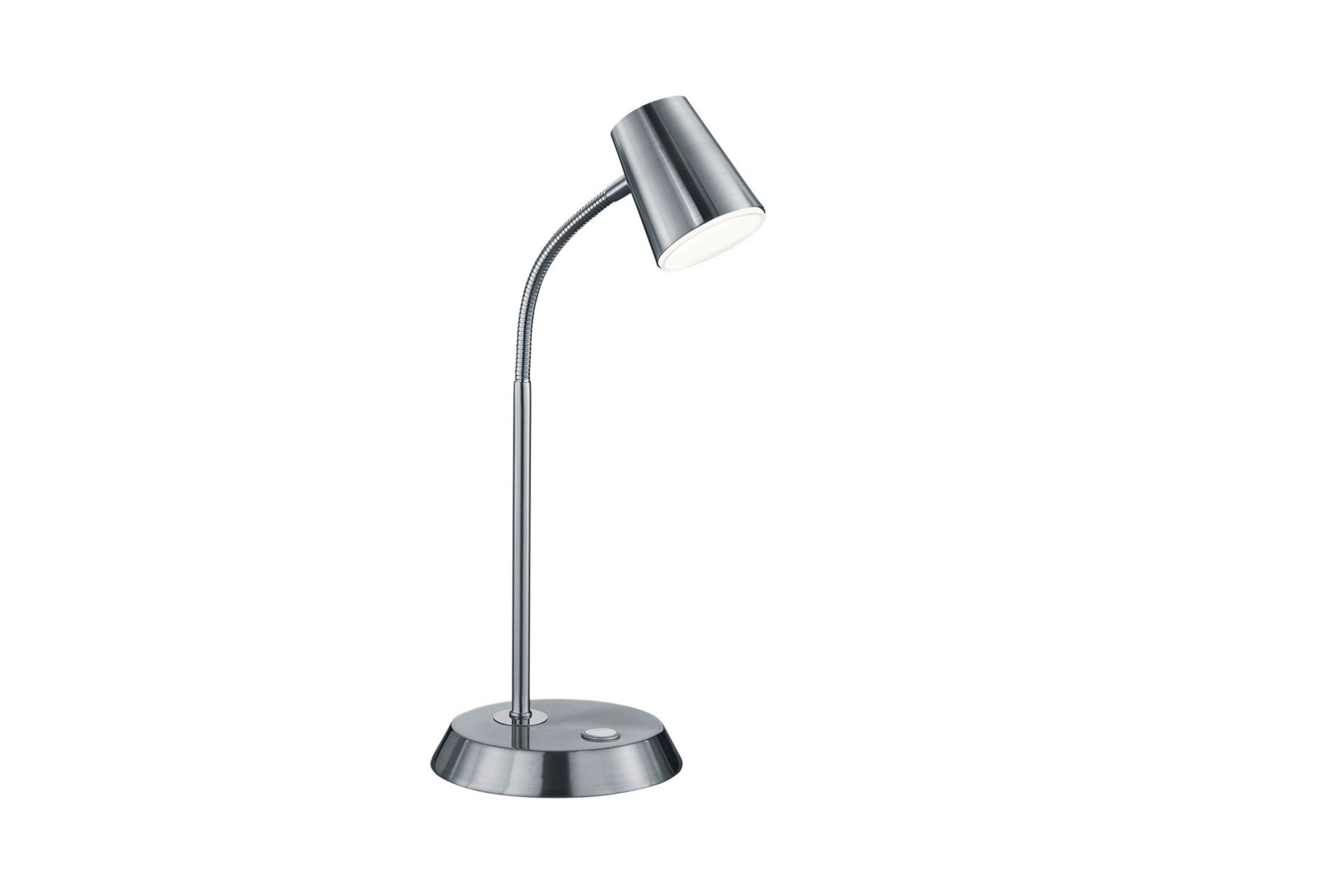 Narcos LED Bordslampa borstad st&aring;l - Borstad st&aring;l/Vit