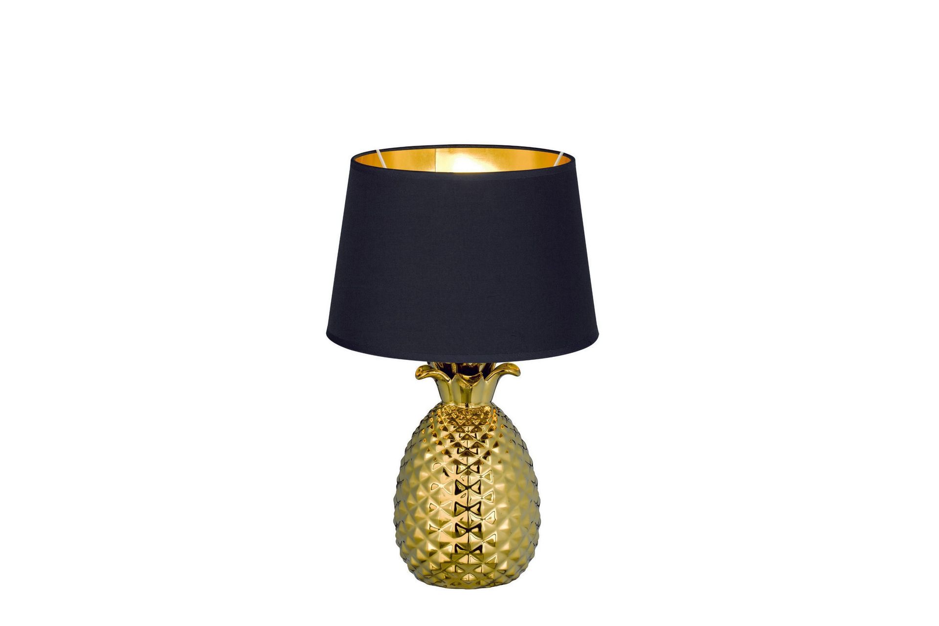 Pineapple Bordslampa 43cm E27 guld/ svart - Guld/Svart