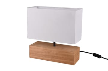 Woody Bordslampa 12X30cm E27 trä/ vit - Vit - Belysning - Lampor & belysning inomhus - Bordslampa