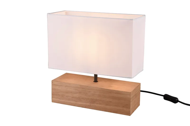 Woody Bordslampa 12X30cm E27 trä/ vit, Vit