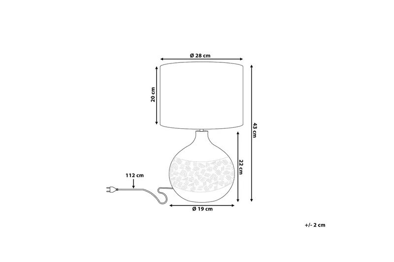 Yakima Bordslampa 28 cm - Grå - Belysning - Lampor & belysning inomhus - Bordslampa