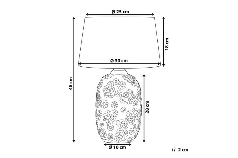 Bracto Bordslampa 46 cm E27 - Grå/Ljusbeige - Belysning - Lampor & belysning inomhus - Bordslampa