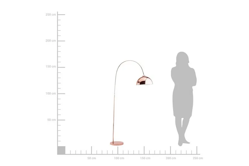 Candella Golvlampa 160 cm - Koppar - Belysning - Lampor & belysning inomhus - Designlampor - Båglampa