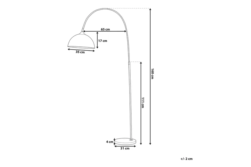 Candella Golvlampa 160 cm - Koppar - Belysning - Lampor & belysning inomhus - Designlampor - Båglampa