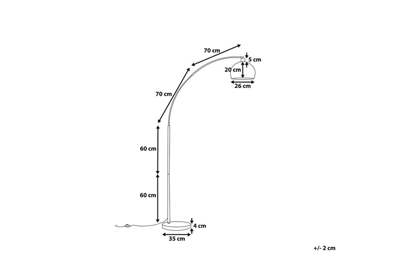 Golvlampa Paroo 210 cm - Mässing - Belysning - Lampor & belysning inomhus - Golvlampa