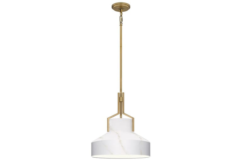 Brecken Quoizel Taklampa, Brass||White