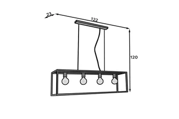 Furtim Pendellampa Rektangulär - Svart - Belysning - Lampor & belysning inomhus - Fönsterlampa