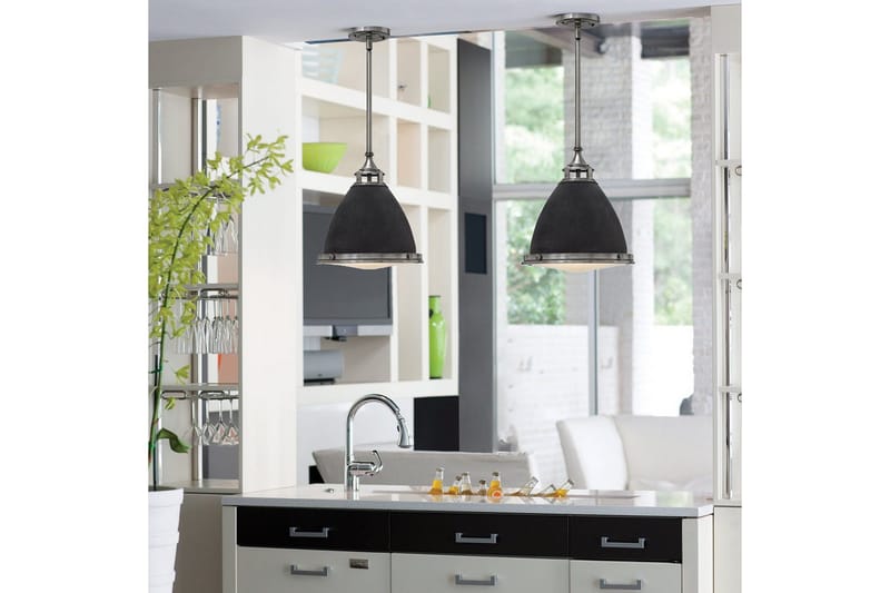 Hänglampa Hinkley Amelia 356x324 mm, Åldrat zink - 356x324 mm, Åldrat zink - Belysning - Lampor & belysning inomhus - Fönsterlampa