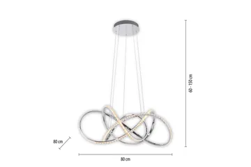 Kiribi Paul Neuhaus Taklampa - Chrome - Belysning - Lampor & belysning inomhus - Fönsterlampa