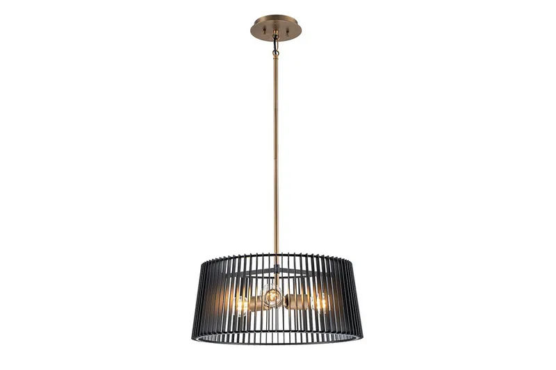 Linara Kichler Taklampa, Black||Brass
