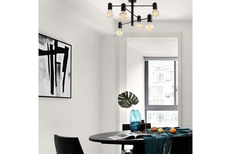 Ljuskrona Hexaia Ner Svart - Svart - Belysning - Lampor & belysning inomhus - Fönsterlampa