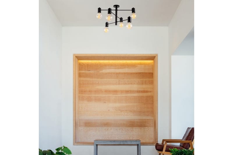 Ljuskrona Hexaia Ner Svart - Svart - Belysning - Lampor & belysning inomhus - Fönsterlampa