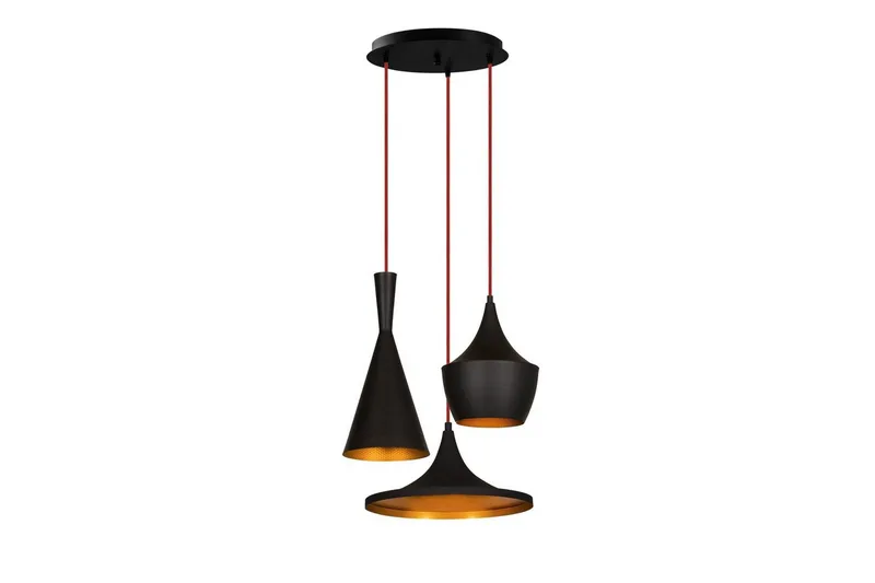 Ljuskrona Mangol Set Svart / Rany, Guld/Svart