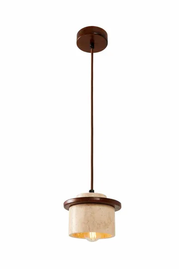 Meyros Pendellampa - Beige Och Valnöt - Belysning - Lampor & belysning inomhus - Fönsterlampa