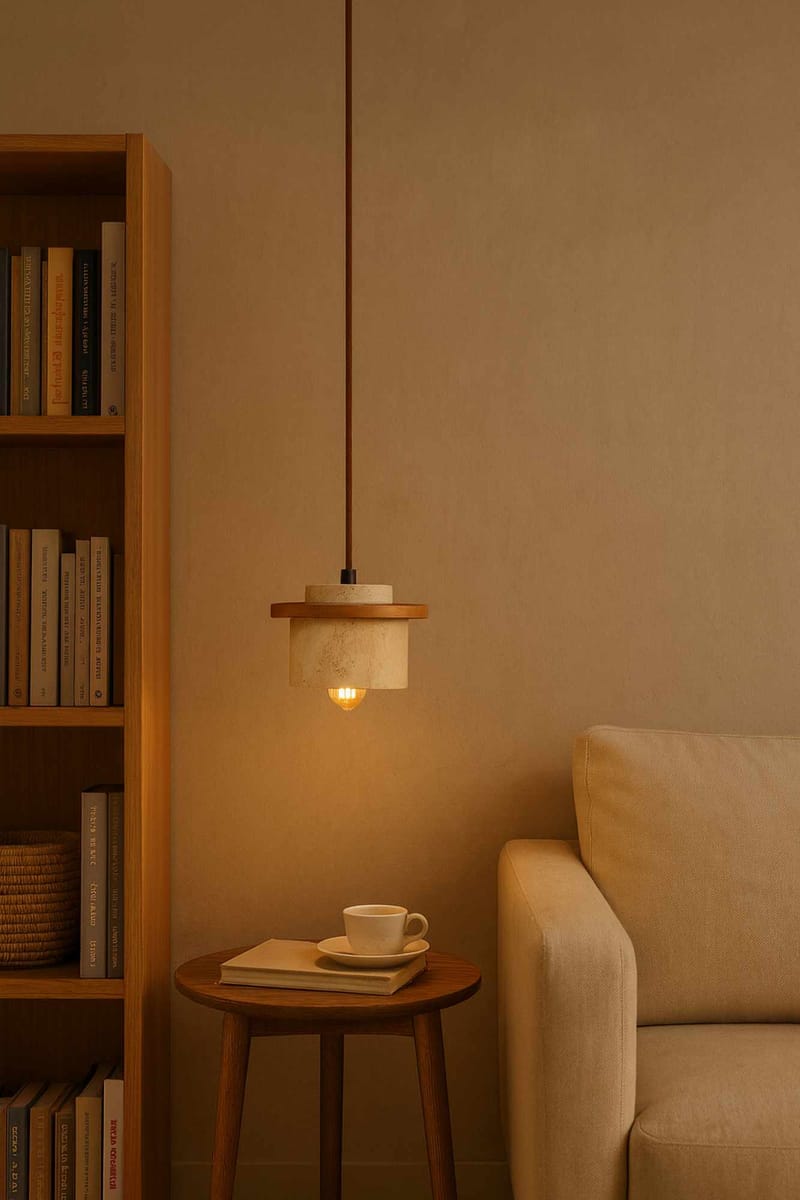 Meyros Pendellampa - Beige Och Ek - Belysning - Lampor & belysning inomhus - Fönsterlampa