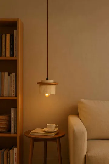 Meyros Pendellampa - Beige Och Ek - Belysning - Lampor & belysning inomhus - Fönsterlampa
