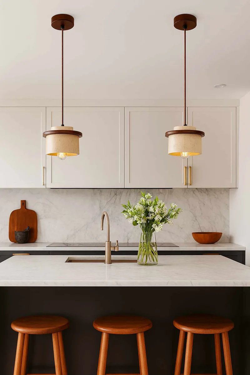 Meyros Pendellampa - Beige Och Valnöt - Belysning - Lampor & belysning inomhus - Fönsterlampa