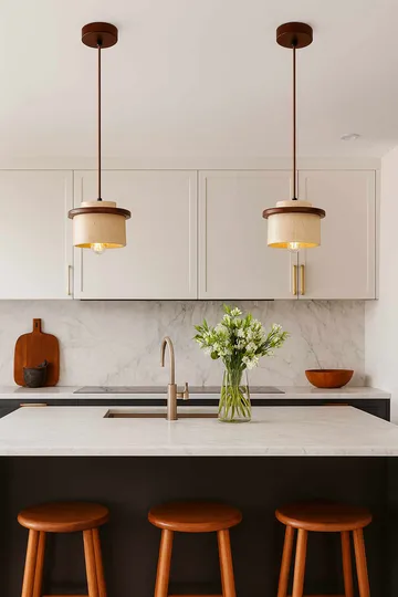 Meyros Pendellampa - Beige Och Valnöt - Belysning - Lampor & belysning inomhus - Fönsterlampa