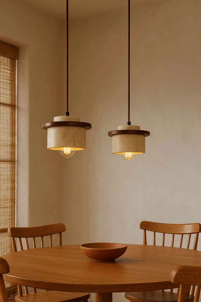 Meyros Pendellampa - Beige Och Valnöt - Belysning - Lampor & belysning inomhus - Fönsterlampa