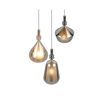 Pendel TRIO Aldea - 3 lampor/Bärnsten/Kromad - Belysning - Lampor & belysning inomhus - Fönsterlampa