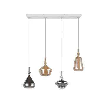 Pendel TRIO Aldea - 4 lampor, Bärnsten/Kromad - Belysning - Lampor & belysning inomhus - Fönsterlampa