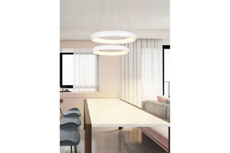 Pendel TRIO Cardona 47 cm, Mattvit - 47 cm, Mattvit - Belysning - Lampor & belysning inomhus - Fönsterlampa