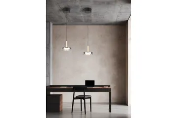 Pendel TRIO Celeste 1-del, Mattsvart/kromad/trä - 1-del, Mattsvart/kromad/trä - Belysning - Lampor & belysning inomhus - Fönsterlampa