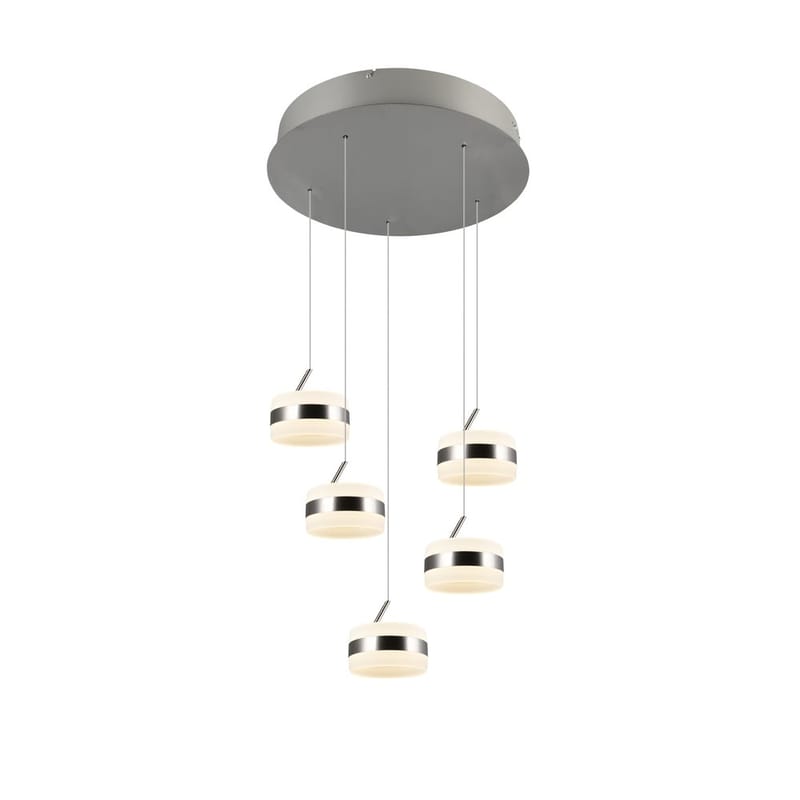 Pendel TRIO Dios - 5 lampor, Borstad Stål - Belysning - Lampor & belysning inomhus - Fönsterlampa
