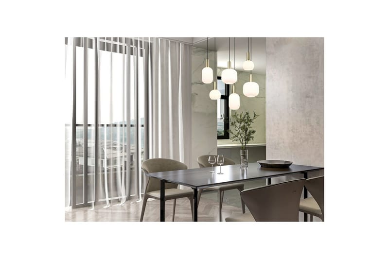 Pendel TRIO Diva 6-del, Mattmässing/vit - 6-del, Mattmässing/vit - Belysning - Lampor & belysning inomhus - Fönsterlampa