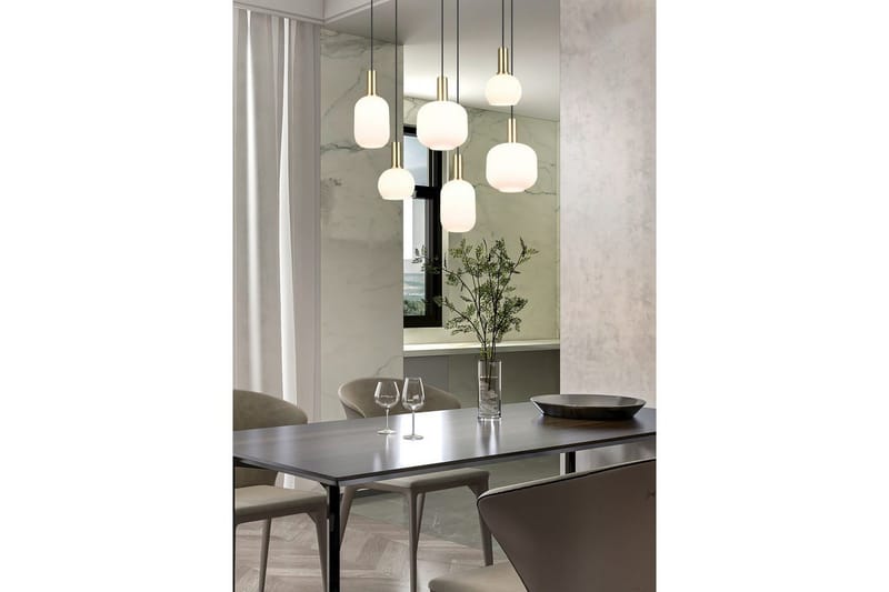 Pendel TRIO Diva 6-del, Mattmässing/vit - 6-del, Mattmässing/vit - Belysning - Lampor & belysning inomhus - Fönsterlampa