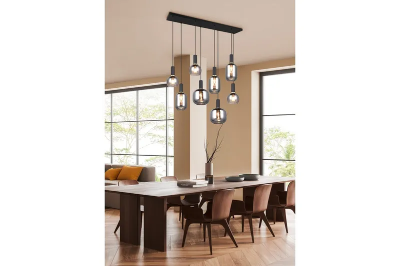 Pendel TRIO Diva 6-del, Mattsvart/kromad - 6-del, Mattsvart/kromad - Belysning - Lampor & belysning inomhus - Fönsterlampa