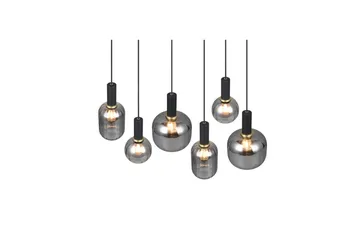 Pendel TRIO Diva 6-del, Mattsvart/kromad - 6-del, Mattsvart/kromad - Belysning - Lampor & belysning inomhus - Fönsterlampa