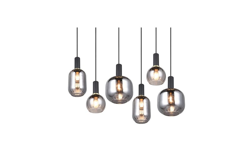 Pendel TRIO Diva 6-del, Mattsvart/kromad - 6-del, Mattsvart/kromad - Belysning - Lampor & belysning inomhus - Fönsterlampa