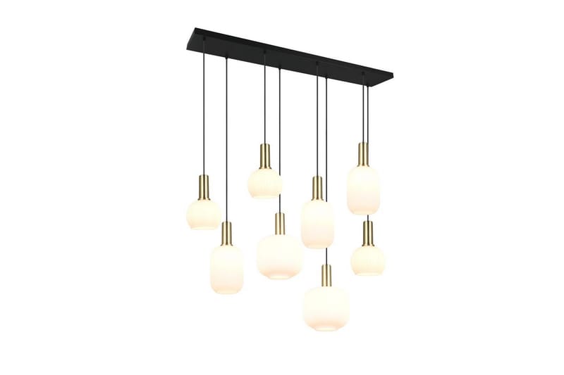 Pendel TRIO Diva 8-del, Mattmässing/vit, 8-del, Mattmässing/vit