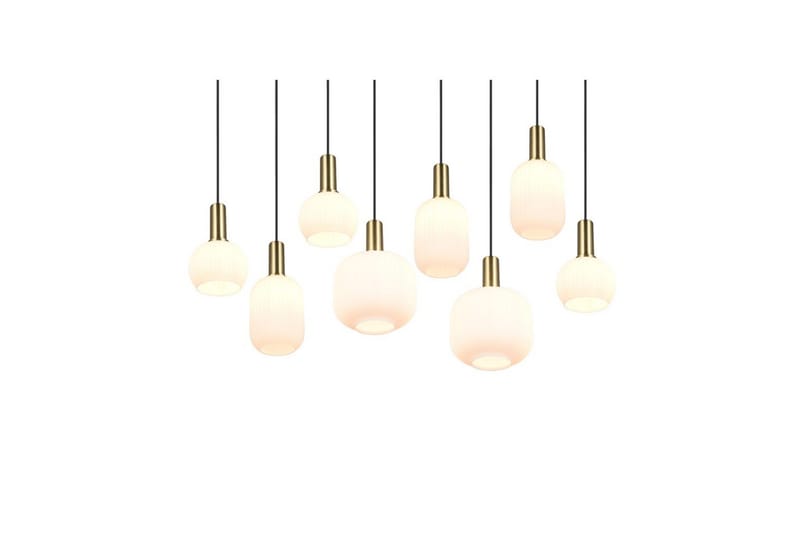 Pendel TRIO Diva 8-del, Mattmässing/vit - 8-del, Mattmässing/vit - Belysning - Lampor & belysning inomhus - Fönsterlampa