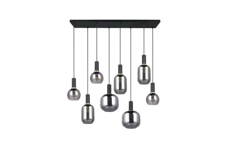 Pendel TRIO Diva 8-del, Mattsvart/kromad - 8-del, Mattsvart/kromad - Belysning - Lampor & belysning inomhus - Fönsterlampa
