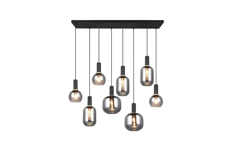 Pendel TRIO Diva 8-del, Mattsvart/kromad - 8-del, Mattsvart/kromad - Belysning - Lampor & belysning inomhus - Fönsterlampa