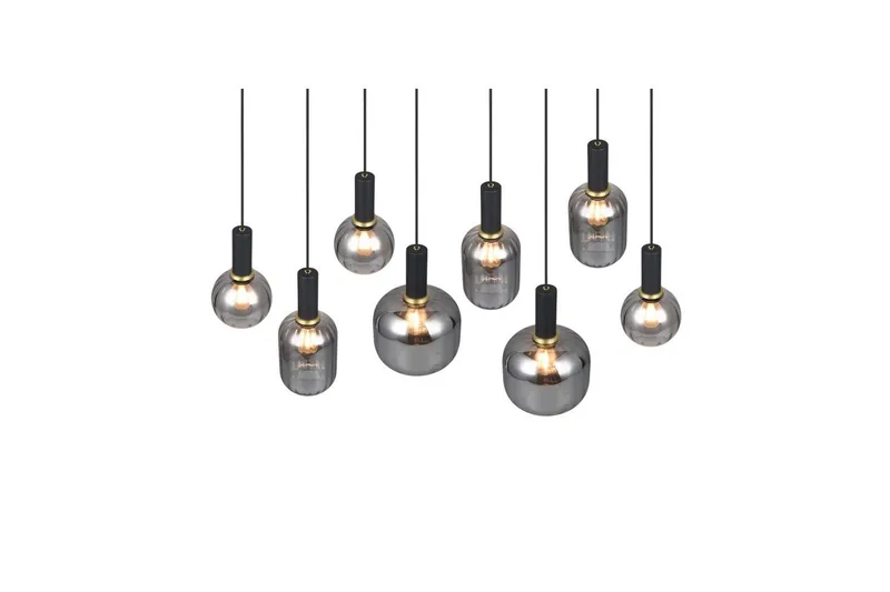 Pendel TRIO Diva 8-del, Mattsvart/kromad - 8-del, Mattsvart/kromad - Belysning - Lampor & belysning inomhus - Fönsterlampa