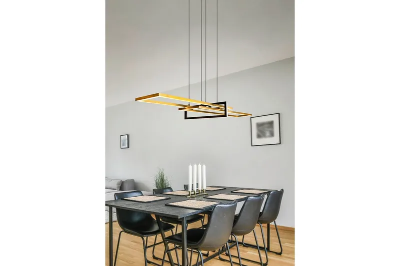 Pendel TRIO Salinas Mattmässing/mattsvart - Mattmässing/mattsvart - Belysning - Lampor & belysning inomhus - Fönsterlampa