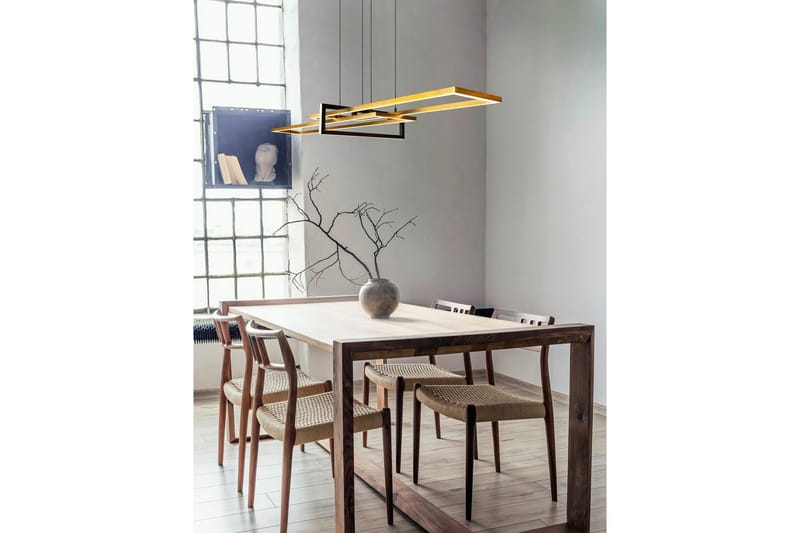 Pendel TRIO Salinas Mattmässing/mattsvart - Mattmässing/mattsvart - Belysning - Lampor & belysning inomhus - Fönsterlampa