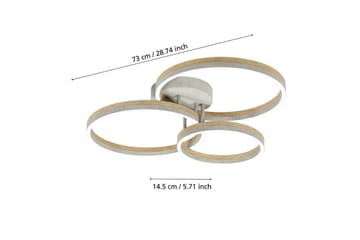 Takbelysning Eglo Cadinaro Grå/Trä Rund - Belysning - Lampor & belysning inomhus - Fönsterlampa