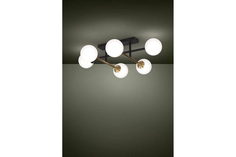 Takbelysning Eglo Paz Opalvit/Svart Mässing med 6 Lampor - Belysning - Lampor & belysning inomhus - Fönsterlampa