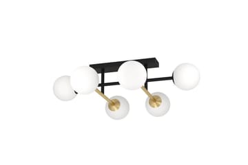 Takbelysning Eglo Paz Opalvit/Svart Mässing med 6 Lampor - Belysning - Lampor & belysning inomhus - Fönsterlampa