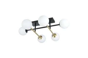 Takbelysning Eglo Paz Opalvit/Svart Mässing med 6 Lampor - Belysning - Lampor & belysning inomhus - Fönsterlampa