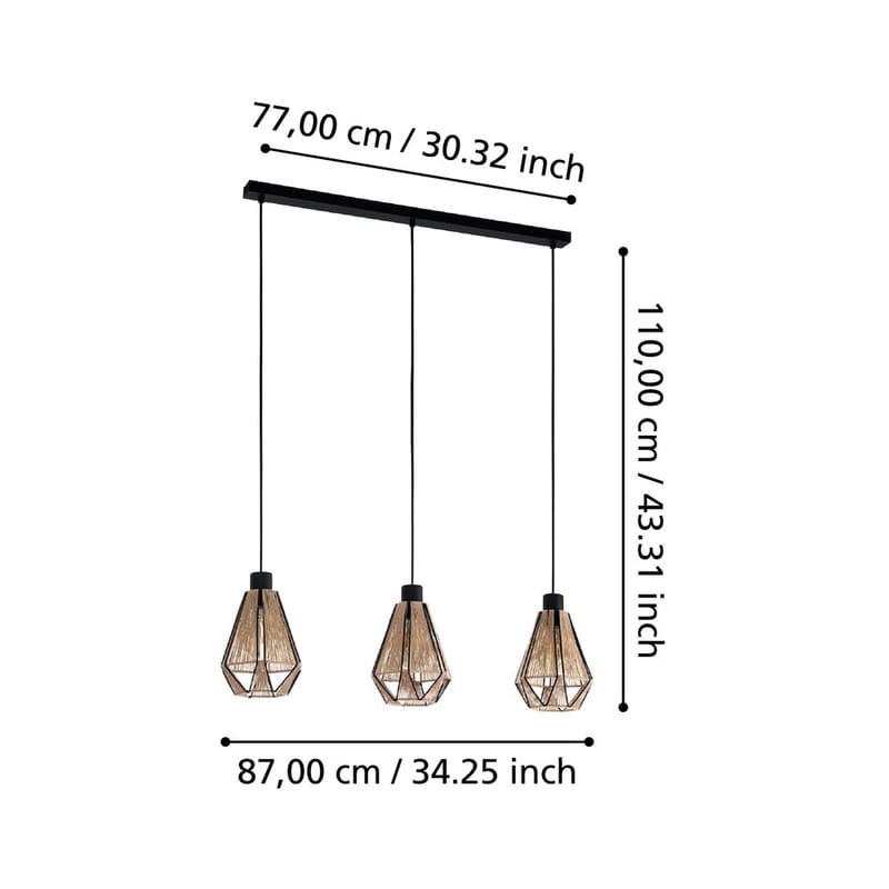 Taklampa Adwickle med 3 Lampor - 14,5 cm - Belysning - Lampor & belysning inomhus - Fönsterlampa