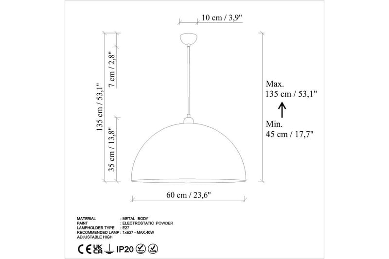 Taklampa Brena Enkelt Uttag Antik - Brun - Belysning - Lampor & belysning inomhus - Fönsterlampa