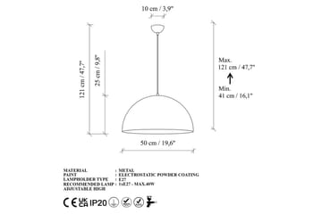 Taklampa Brena Rany Enkelt Uttag - 50 x 50 x 121 cm - Belysning - Lampor & belysning inomhus - Fönsterlampa