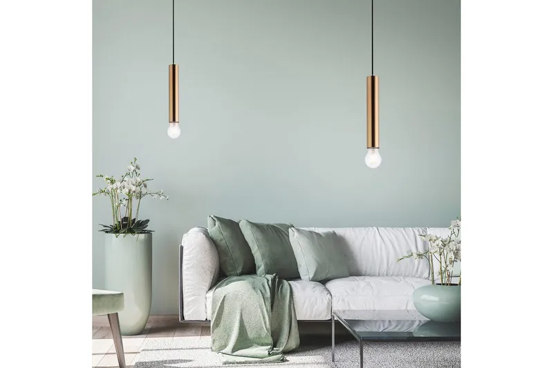 Taklampa Bruna - 9x120x9 cm, Matt mässing - Belysning - Lampor & belysning inomhus - Fönsterlampa