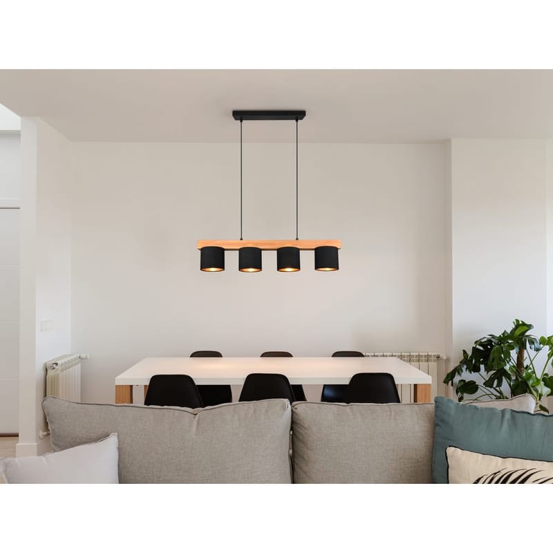 Taklampa Cameron - Svart/trä - Belysning - Lampor & belysning inomhus - Fönsterlampa