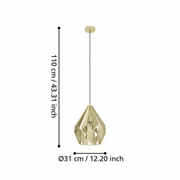 Taklampa Carlton - Guld - Belysning - Lampor & belysning inomhus - Fönsterlampa